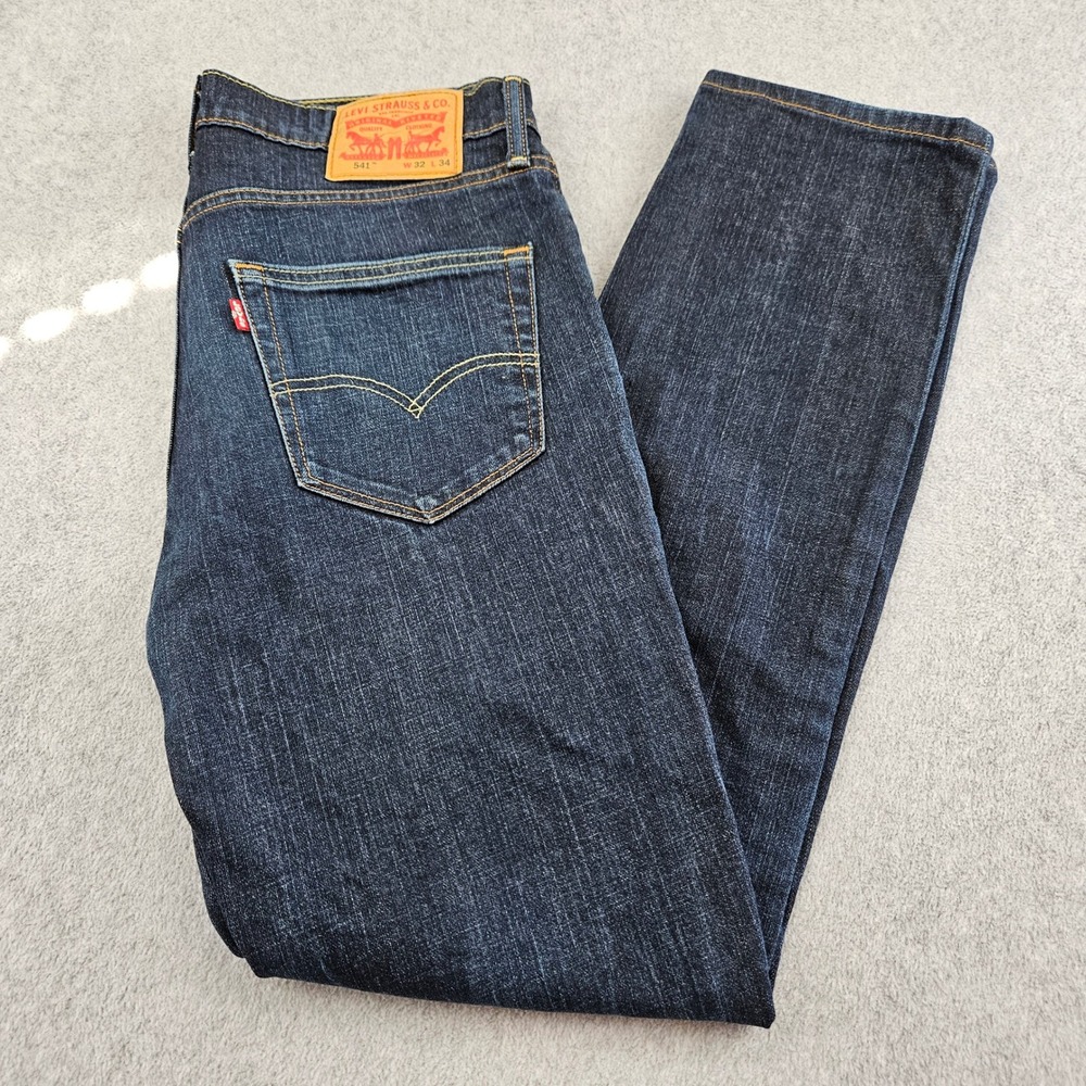 LEVIS 541 Athletic Taper Jeans Mens 32x34 Blue Denim Stretch Casual Modern